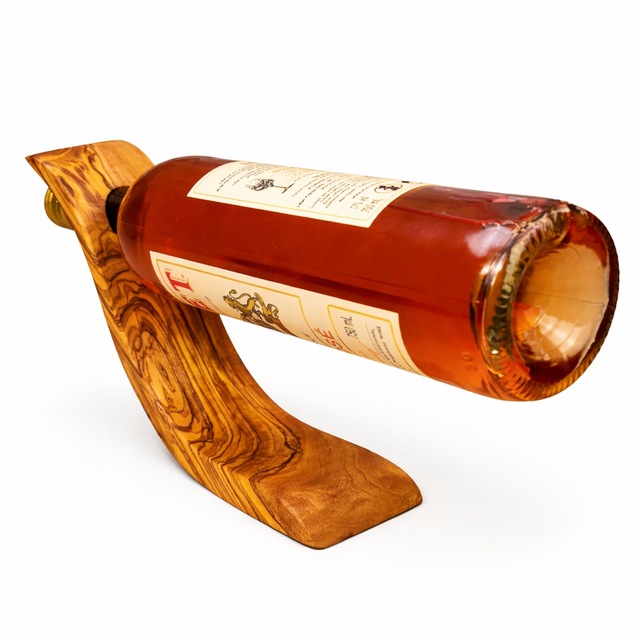 Wine Bottle Holder – Tuscan Olive Wood