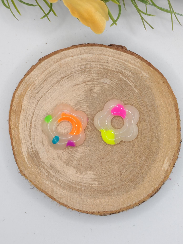 Fleurs Amaya transparente et fluo