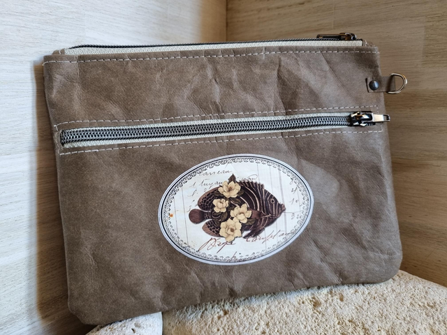 Grande trousse brun café