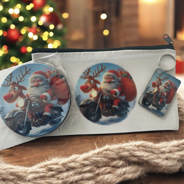 Pack Père Noël sur sa moto