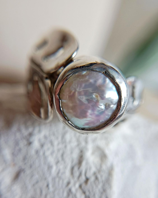 Anello Monstera e Perla