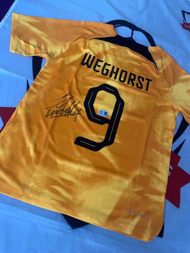 Gesigneerd Wout Weghorst Nederlands Elftal Shirt!