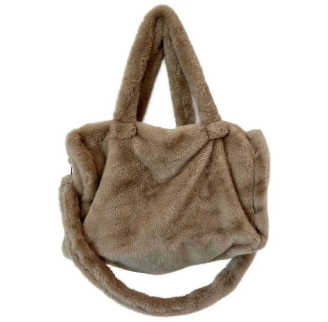 Handtas bont taupe