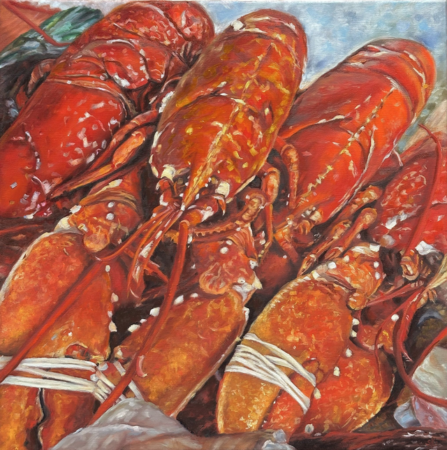 Fotomagnet - Hummer auf Eis