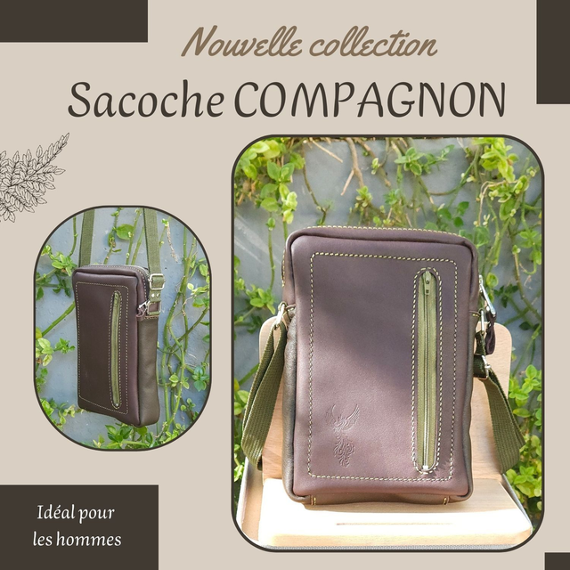 Sacoche Compagnon - Marron chocolat