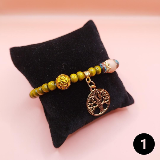 Bracelet Bohème en bois et perles mixte