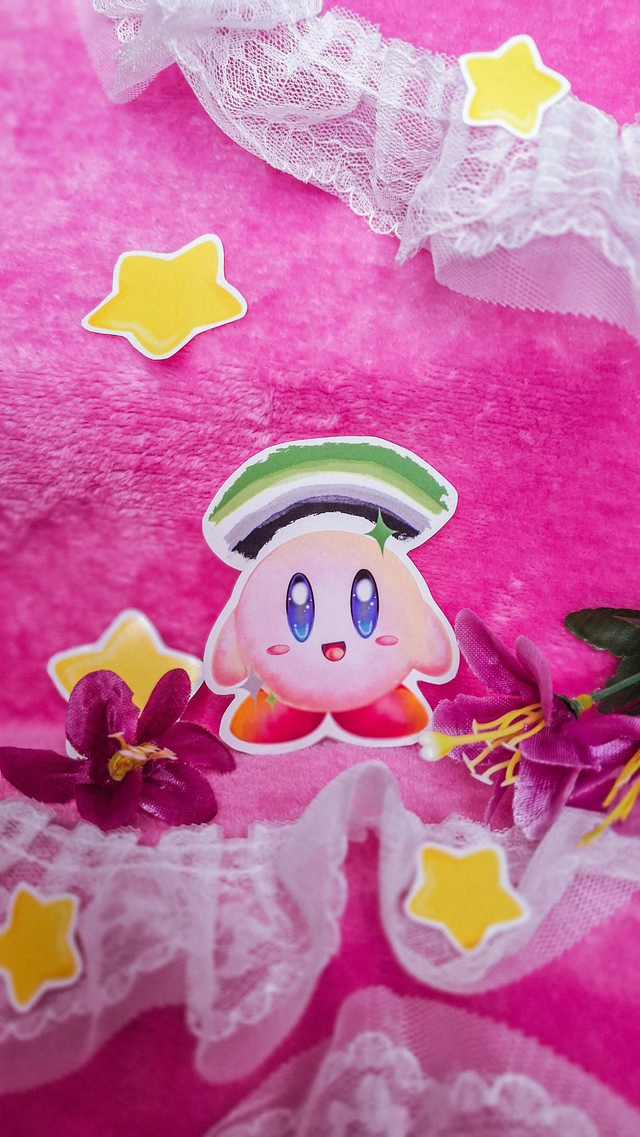 Aromantic Flag Kirby - Pegatinas