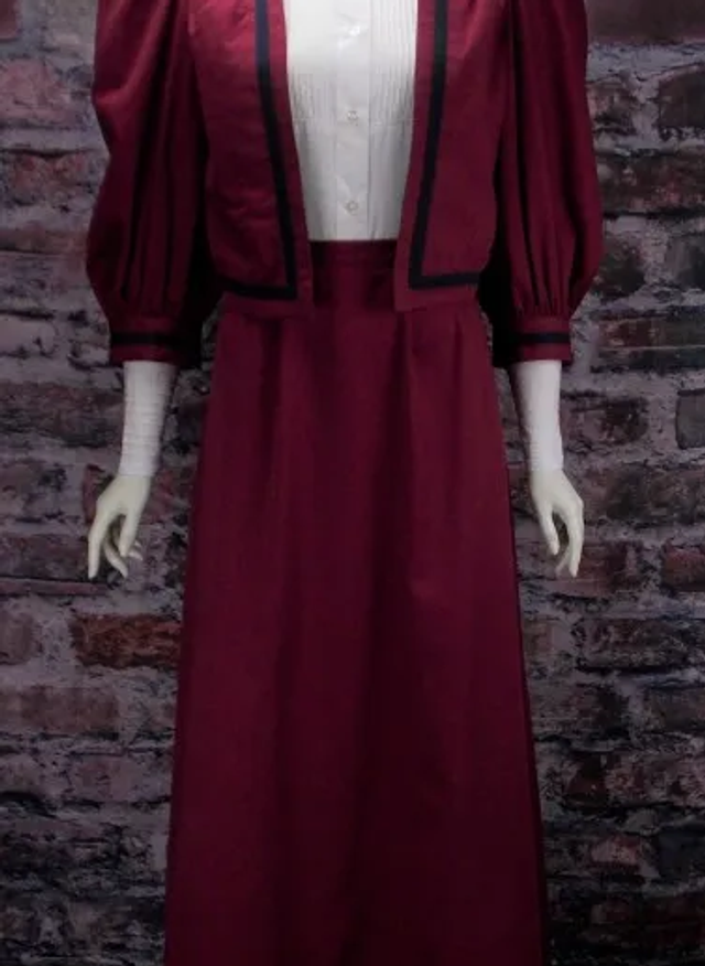 2 piece Victorian burgundy