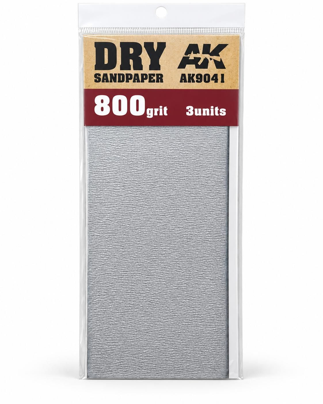 AK 800 Grit Sandpaper x3