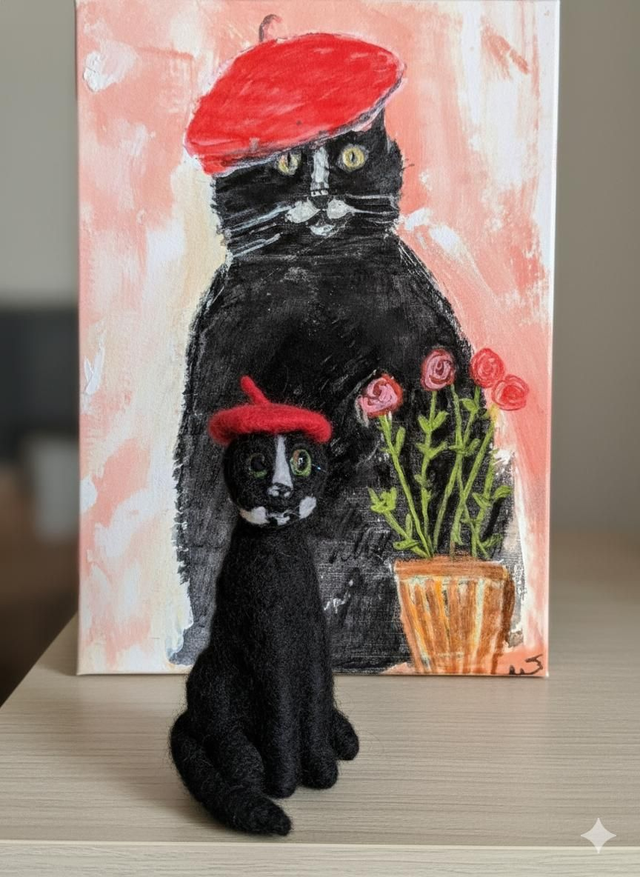 Needle Felt Le Chat