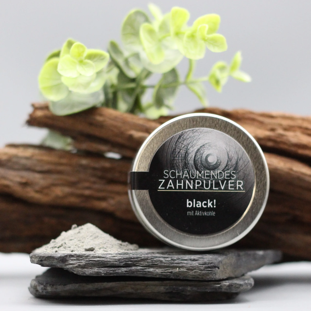 Sonnengrün Zahnpulver black!