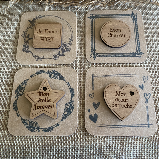 Câlin de poche en bois à personnaliser à 100% 