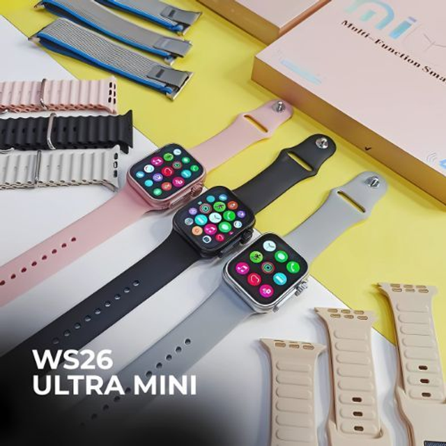 WS26 Ultra 2 mini 44mm | 4 pulseiras | Acabamento premium | Dual touch