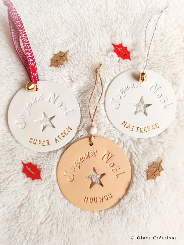 Boule de Noël - Ornement cadeau Maîtresse ~ Nounou ~ Atsem