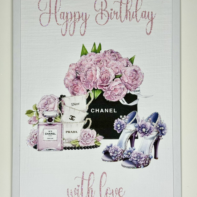 Glitter Greetings Card 7x5" 