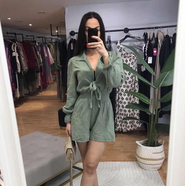 Combishort gaze de coton 