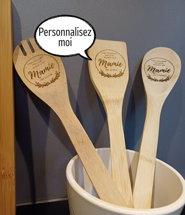 Trio de cuisine &quot; c&#039;est toujours meilleur chez...&quot;