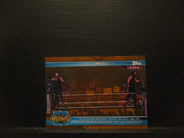 The Bludgeon Brothers Defeats The USOS And The New Day For The Smackdown Tag Team Championship - Brown Champions Original Trading Card #94