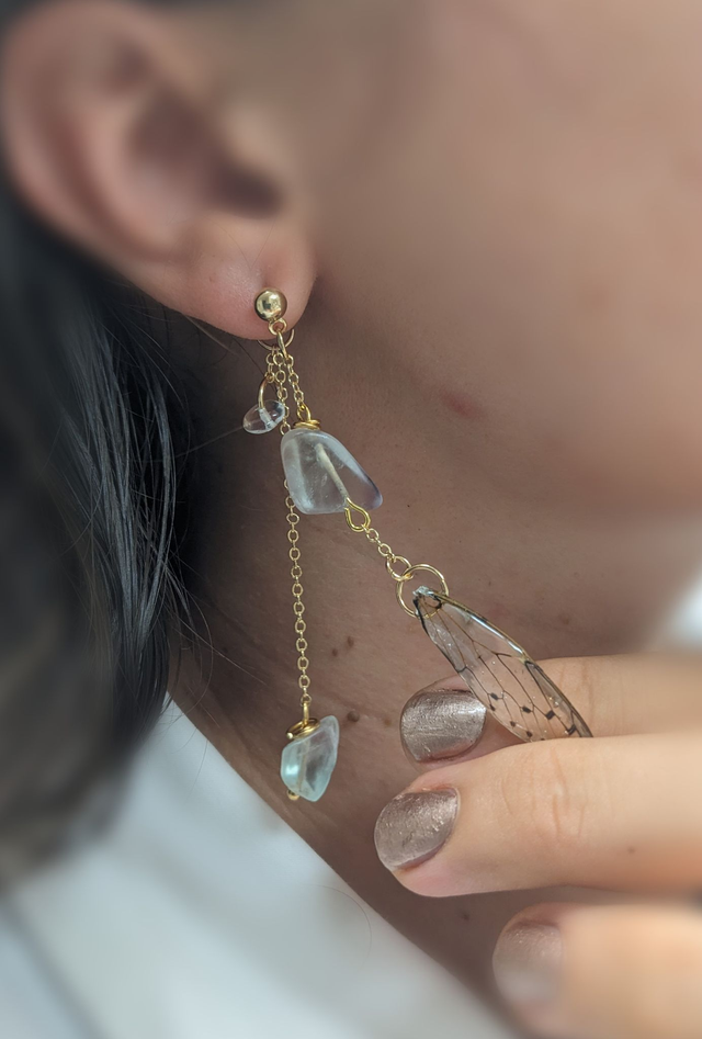 Exclusif ! - La "Fado Cigala" d'Or. Fluorite & Crystal de Roche