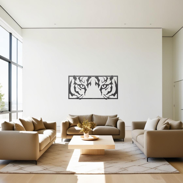 Cadre regard tigre (70x34)