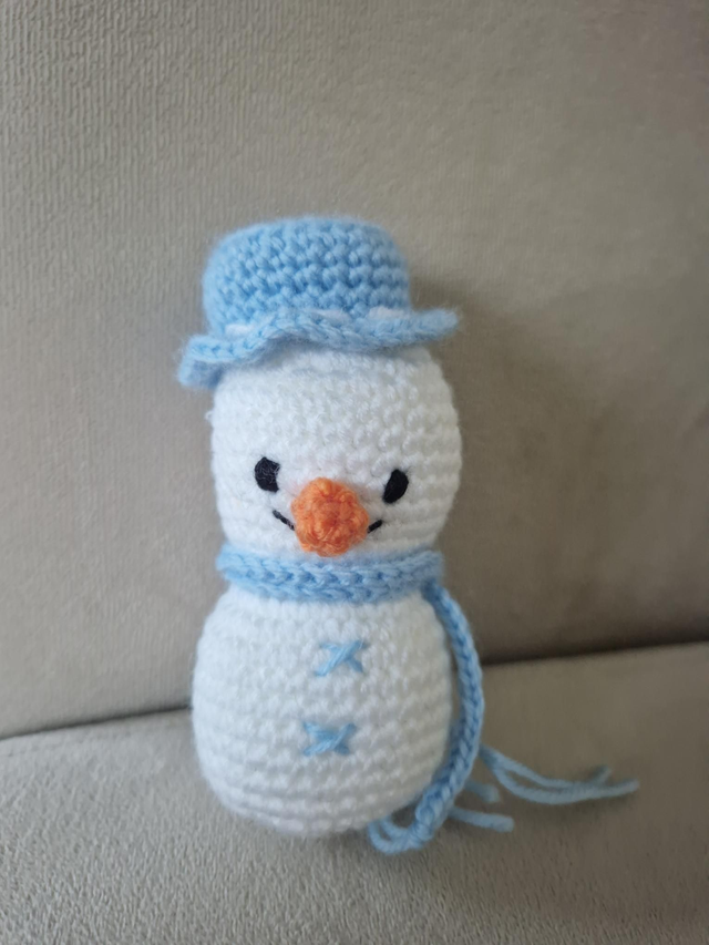 Bonhomme de neige bleuté 