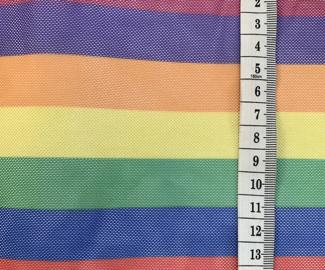 Rainbow stripe power mesh 