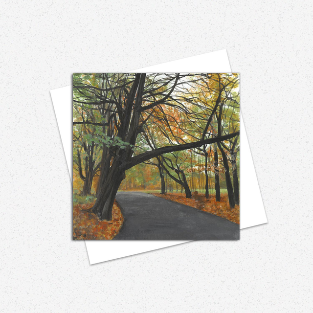 Sefton Park Autumn Path Greeting Card