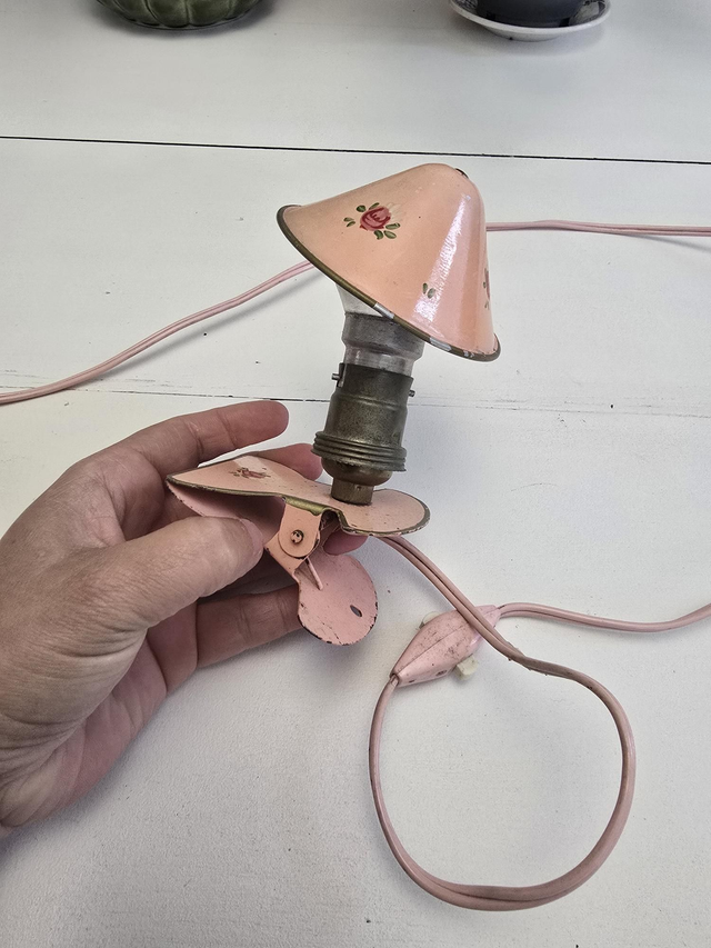 Ancienne lampe pince champignon 