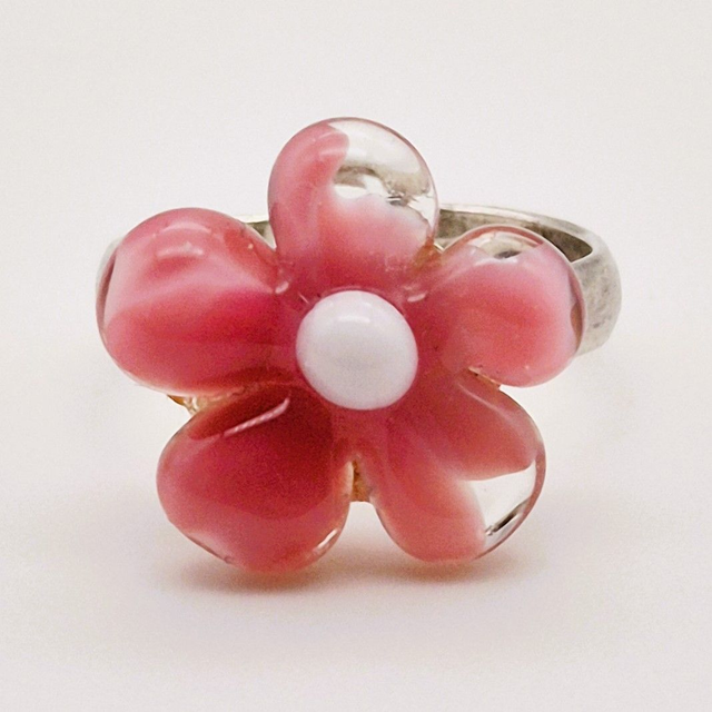 Bague enfant Fleur rose
