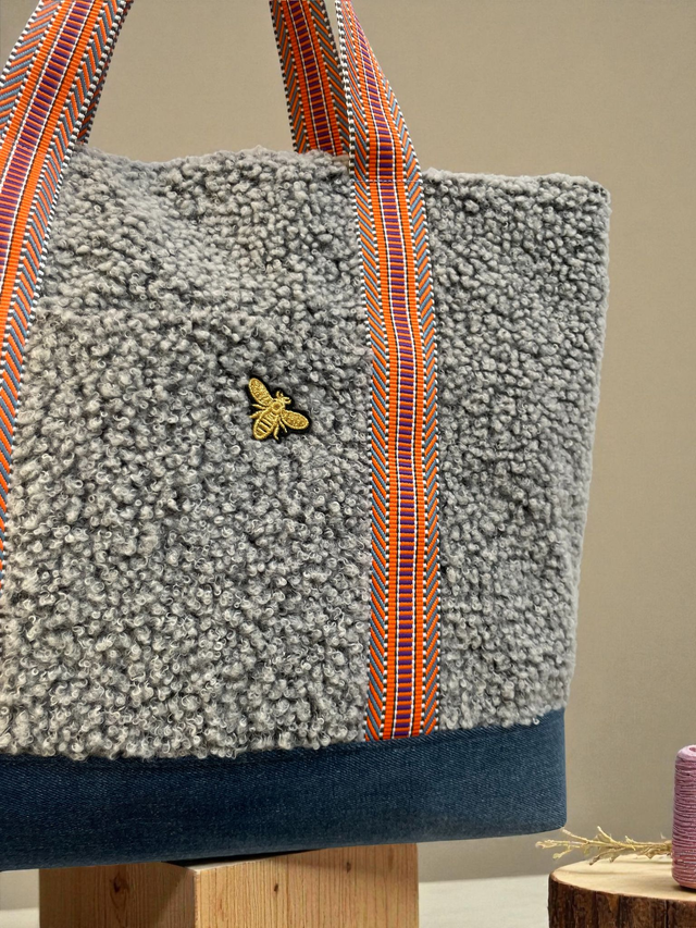 Cabas Essentiel - Bouclette Gris