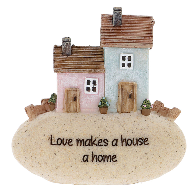 Positive Message Gift Pebble Home Love Makes a House a Home 