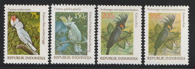 Indonesia 1981 Birds,Cockatoos MNH