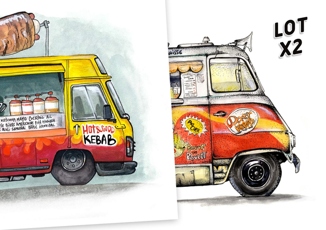 Lot d'impressions - Kebab d'origine + Hot &amp; good Kebab