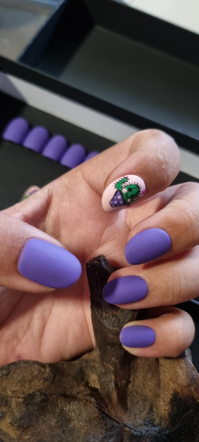 Purple Cactus rond xs