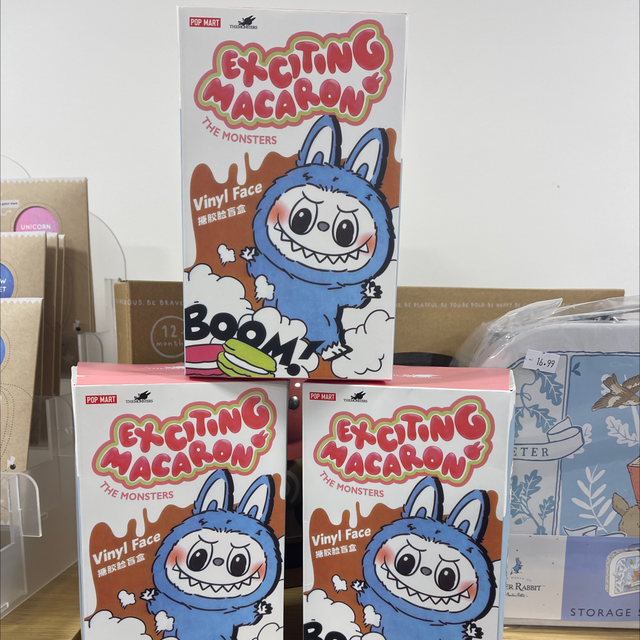 POP MART THE MONSTERS Labubu - Exciting Macaron Vinyl Face 1 Box Articulated Character Fan-Favorite blind box Collectible Toy Art Toy Action Figure