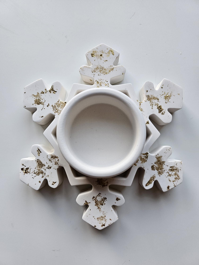 Bougeoir flocon de neige (modèle 3)