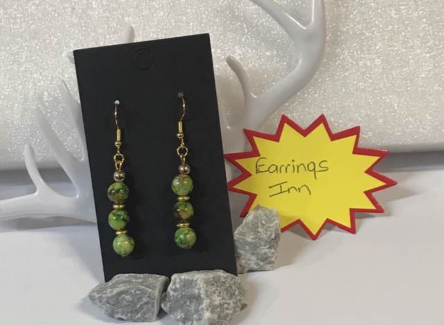 Green Dangling Earrings - GDE100