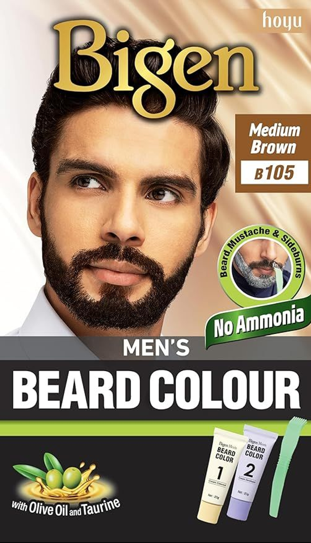 Bigen Men's Beard Color Medium Brown (B105)