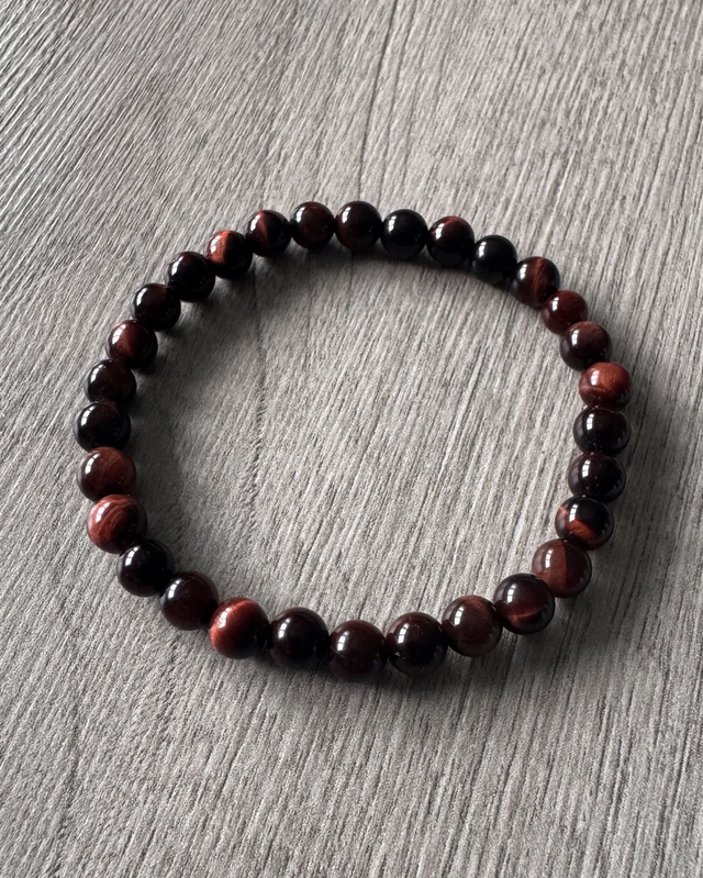 BRACELET BOULE 06MM OEIL DE TAUREAU AA