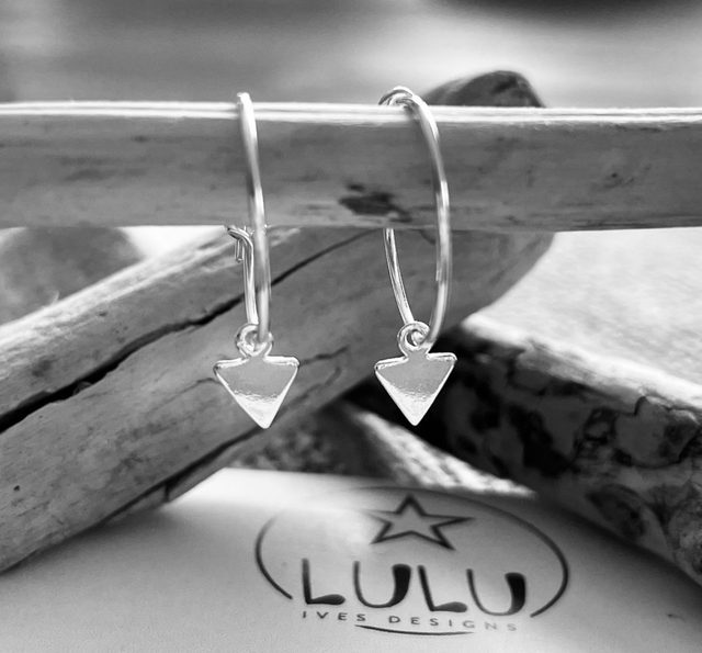 Arrowhead Sterling silver hoops