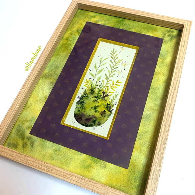 Kokedama vert et violet