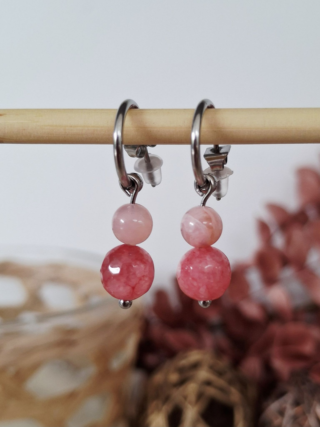 Pampilles Douceur rosée (sans créoles)