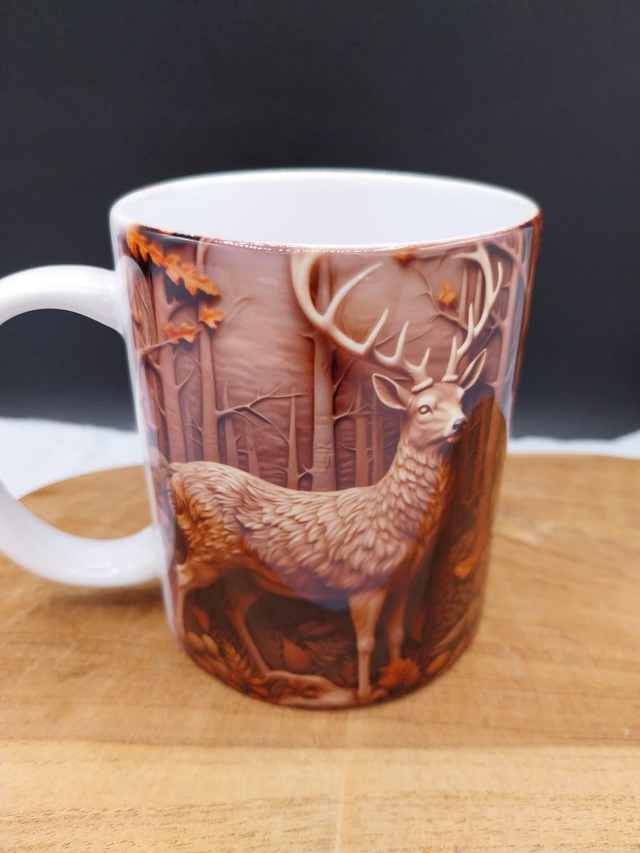 Mug  chasse, cerf,  forêt 