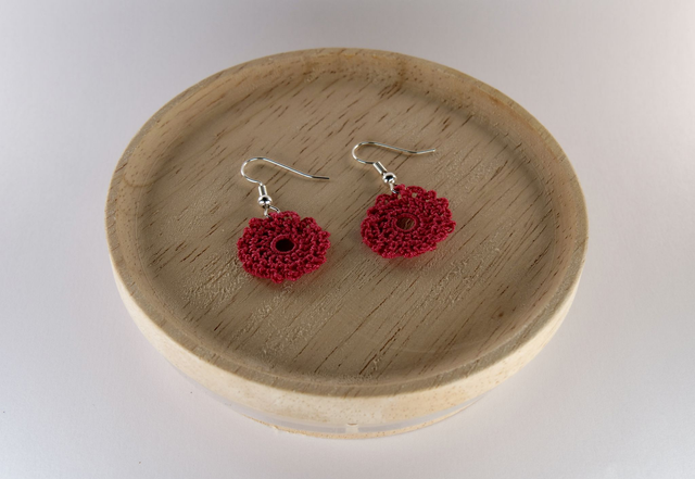 Boucles d&#039;oreilles argentées - Rosace