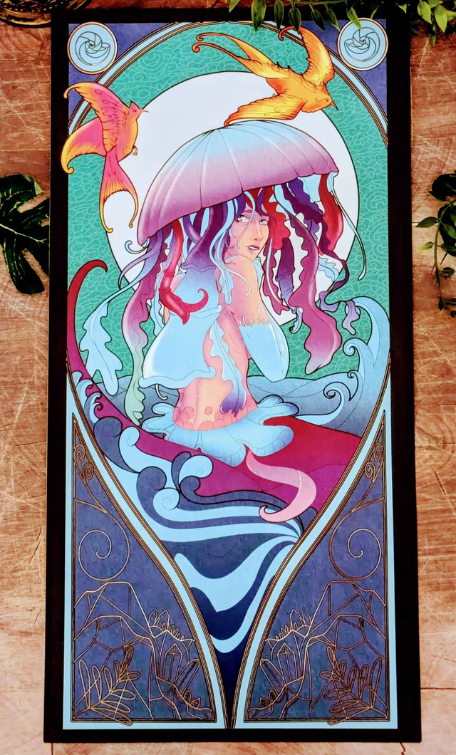 Illustration "Asdume" - 21 x 42 cm - Grand format vertical