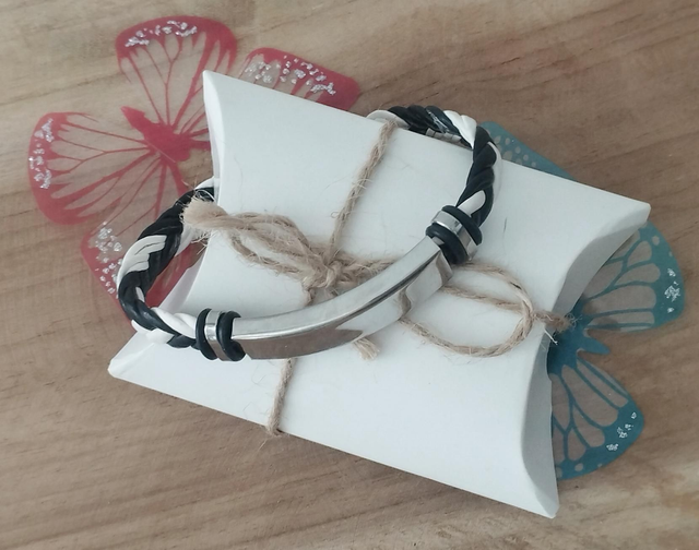 Bracelet cuir tressé 