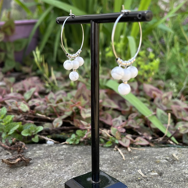Boucle d’oreilles Howlite