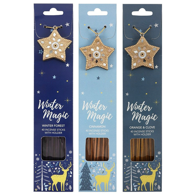 Winter Magic Incense Sticks and Holder