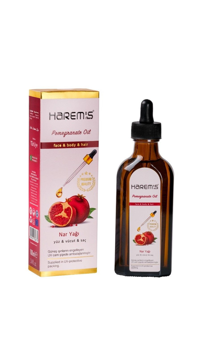 HAREM&#039;S 100ml Regenerujący Olejek z Pestek Granatów do TWARZY, WŁOSÓW I CIAŁA