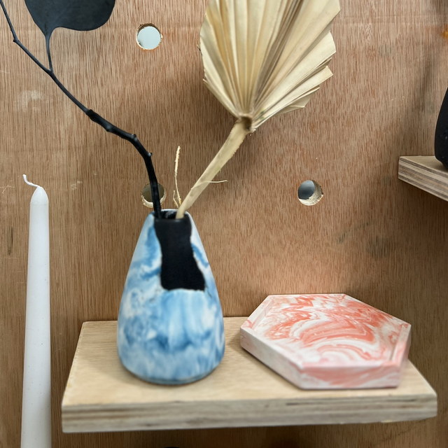 Vase - blue and black